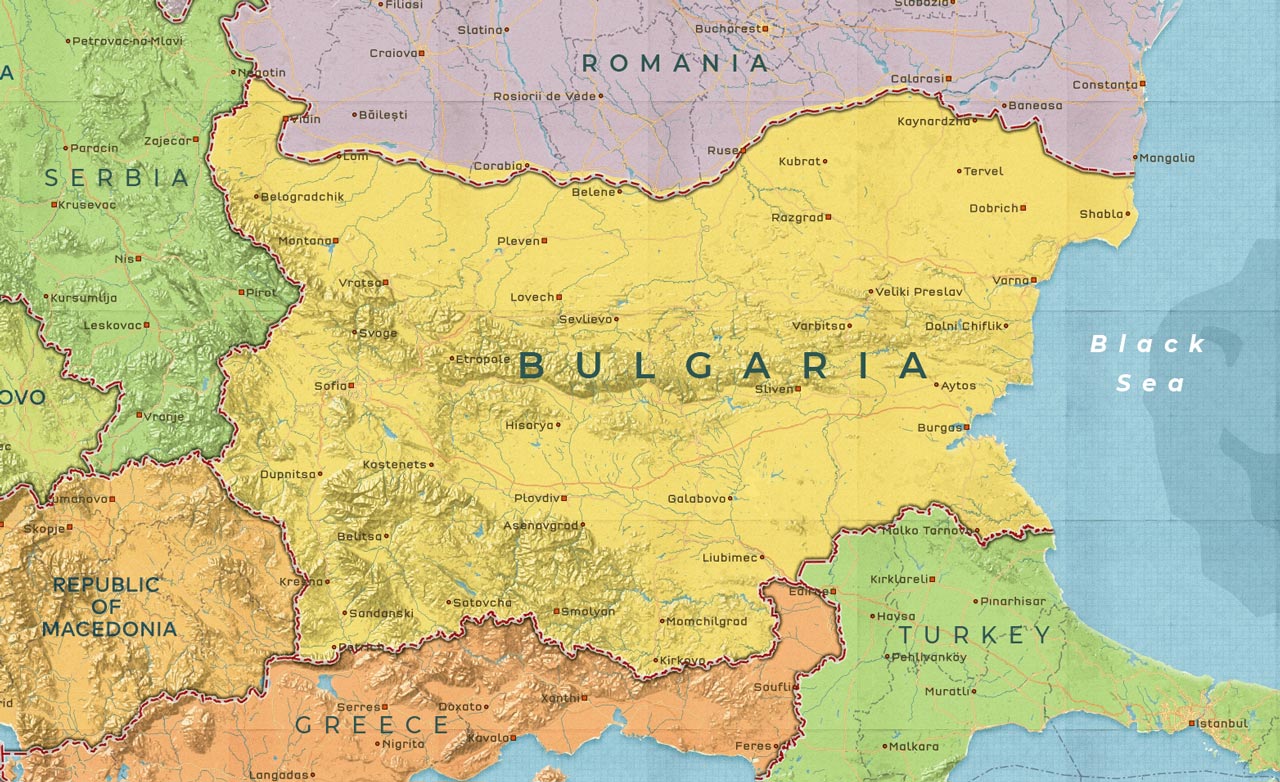 Explore our map of Bulgaria